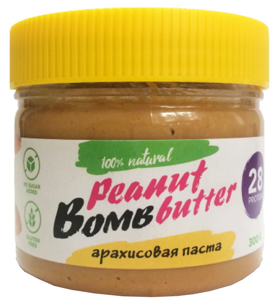 

Арахисовая паста Bombbar Peanut Bomb Batter 300 г peanut, Peanut Bomb Batter