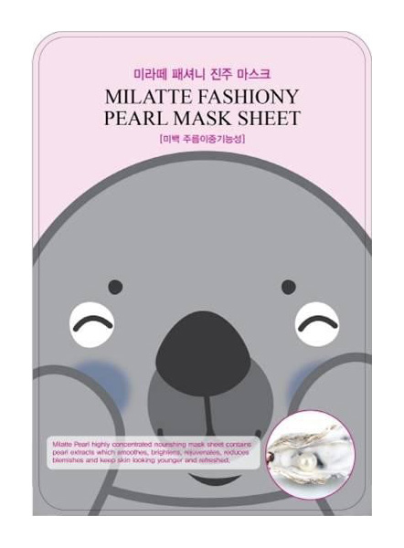 Купить Маска Milatte с экстрактом жемчуга тканевая, 21 г, Fashiony Pearl Mask Sheet