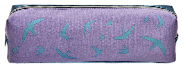 фото Пенал школьный арт.46330/25 ласточки на фиолетовом феникс