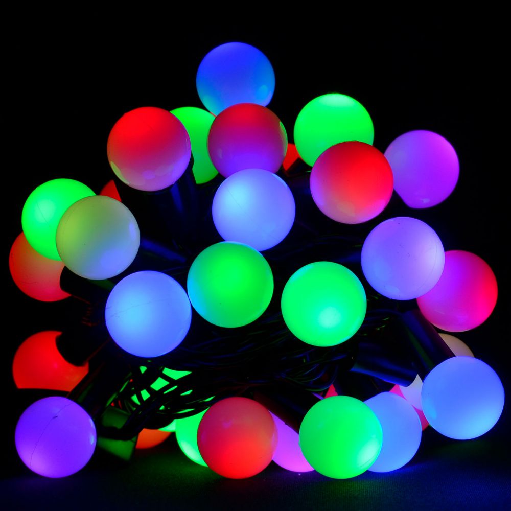 Световая гирлянда новогодняя RichLED RL-T5-20C-40B-B/RGB 5 м разноцветный/RGB