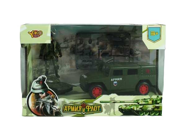 фото Игровой набор "армия и флот" с машинкой yako toys