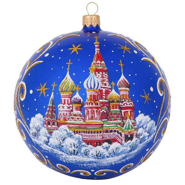 

Шар на ель Елочка Покровский храм С 1769 11,5 см 1 шт., Покровский храм