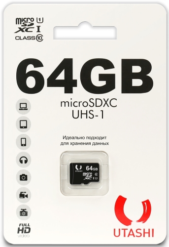 фото Карта памяти utashi micro sdxc ut64gbsdcl10-00 64gb