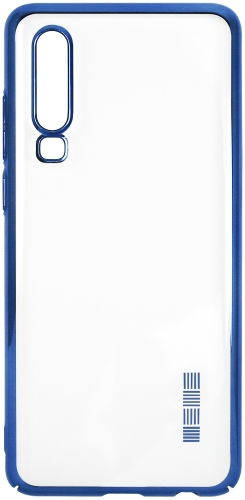 фото Чехол interstep для huawei p30 transparent/blue