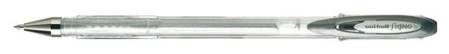 Набор ручек гелевых UNI Mitsubishi Pencil Signo Noble Metal, серебристая, 0,8 мм, 12 шт.