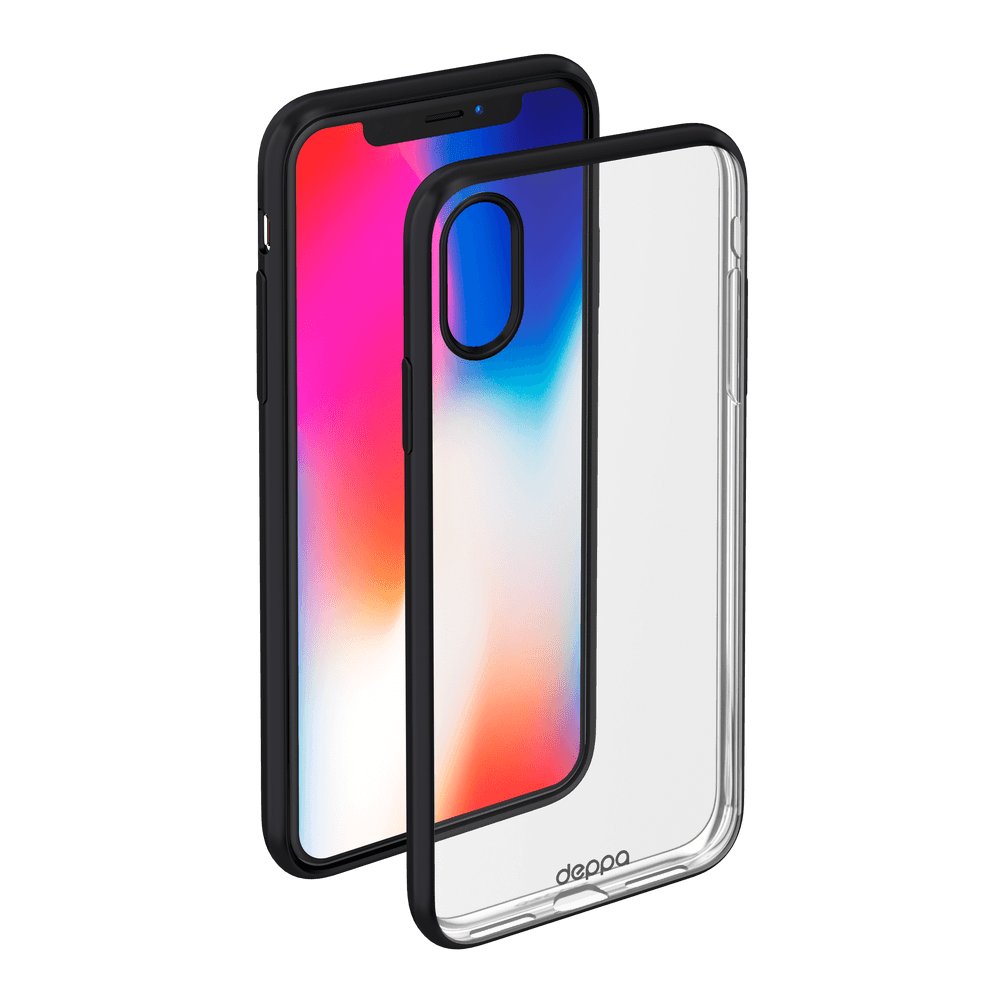 фото Чехол deppa gel plus case матовый для apple iphone x black