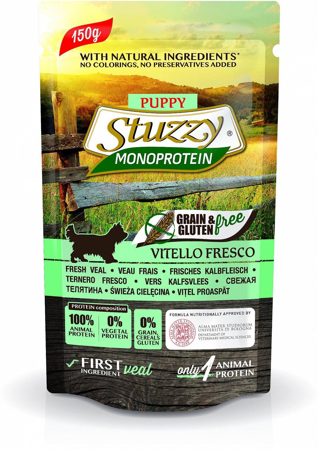 

Влажный корм для щенков Stuzzy Monoprotein , Телятина, 150 г, Monoprotein