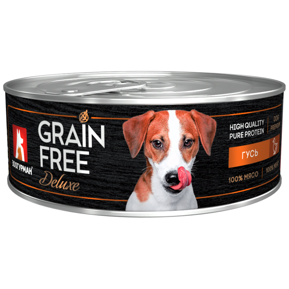 фото Консервы для собак зоогурман grain free гусь, 100 г