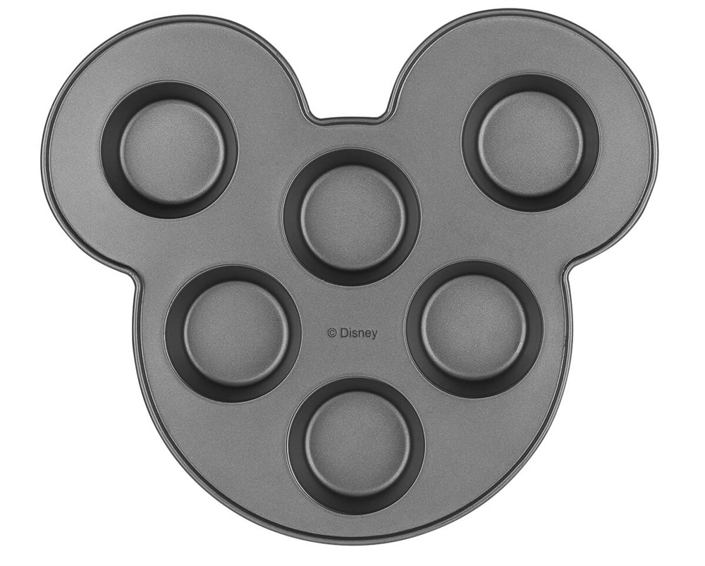 

Форма для кексов на 6 шт. Moulin Villa Mickey Mouse с антипригарным покрытием, Черный