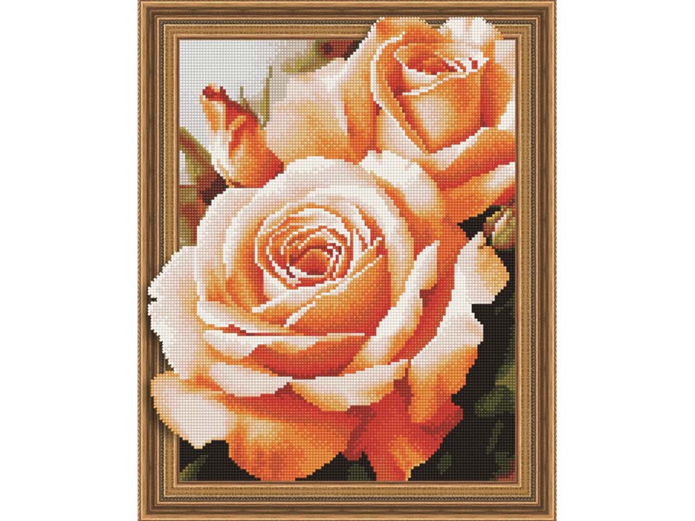 

Алмазная вышивка Painting Diamond Чайные розы, 40x50 см, Чайные розы