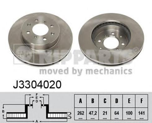 

Тормозной диск NIPPARTS J3304020
