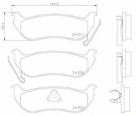 

Комплект тормозных колодок Brembo P37009