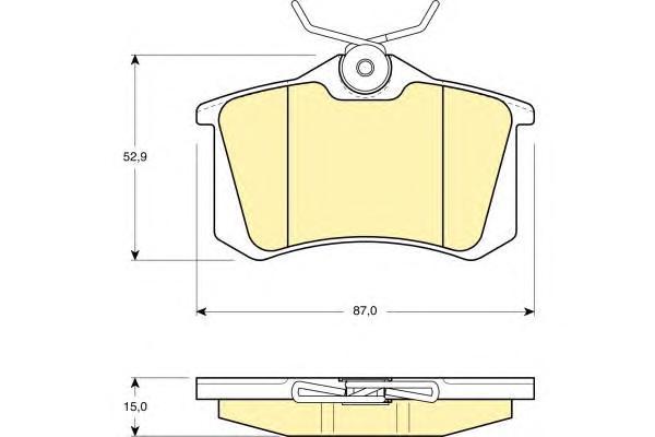 

Комплект тормозных колодок Girling 6108231