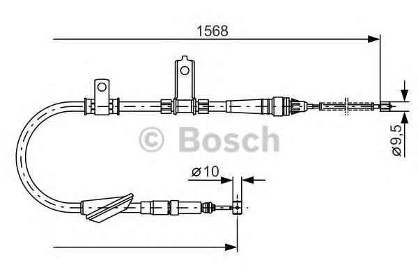 фото Трос cтояночного тормоза bosch 1987477790