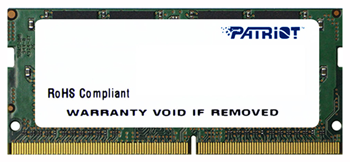 

Оперативная память Patriot 4Gb DDR4 2400MHz SO-DIMM (PSD44G240082S), Signature Line