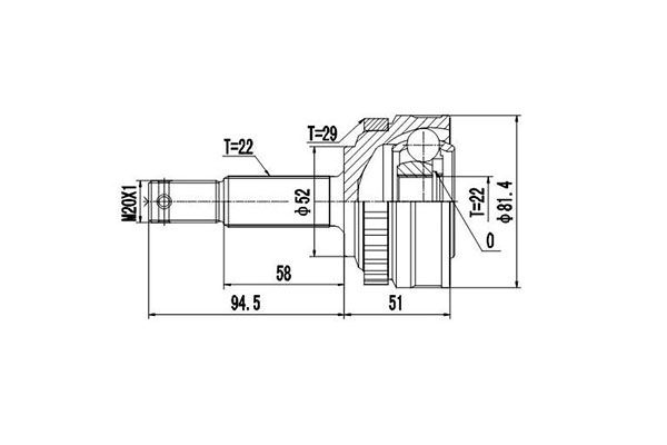 Шрус DYNAMATRIX DCV844007