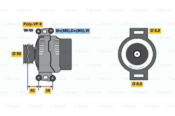

Генератор BOSCH 0 986 041 530