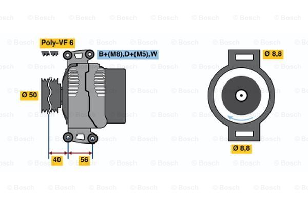 Генератор BOSCH 0 986 041 530