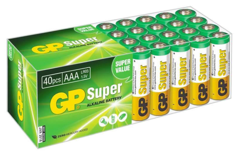 

Батарейка GP Super Alkaline 24A-B40 40 шт, 24A-B40