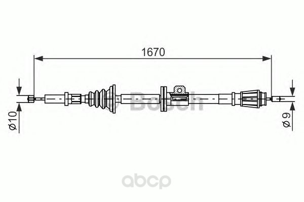 

Трос cтояночного тормоза BOSCH 1987477357 задний