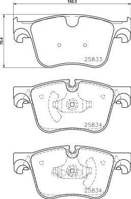 

Тормозные колодки дисковые brembo P61127