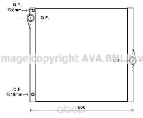 фото Радиатор охлаждения двигателя ava bwa2436