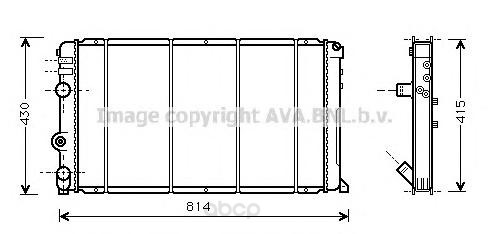 фото Радиатор охлаждения двигателя ava rt2263