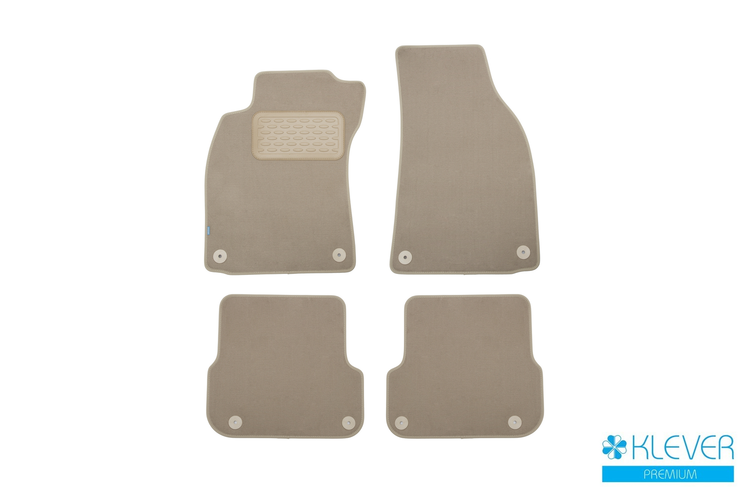 

Коврики в салон Klever Premium для AUDI A4 8E 2004-2008, 4 шт. текстиль, бежевые