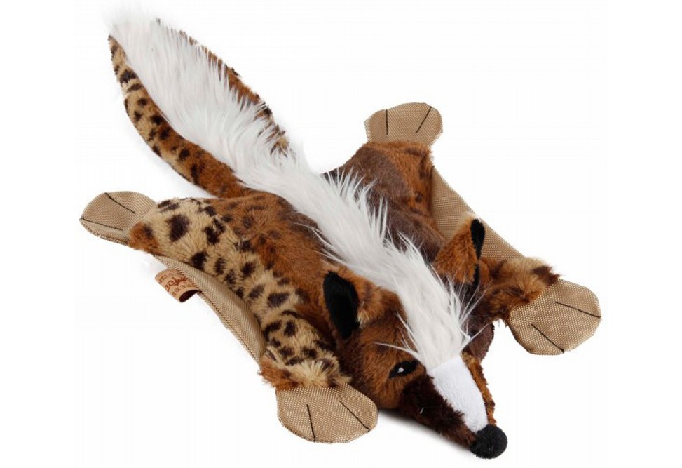 фото Мягкая игрушка для собак ebi летящий лис, разноцветный, длина 54 см