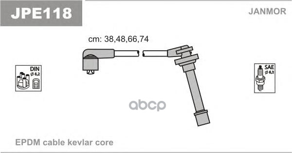 фото Комплект проводов зажигания janmor jpe118