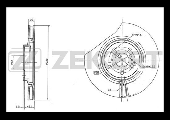 фото Тормозной диск zekkert bs-5460