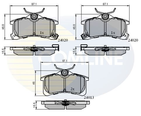 фото Комплект тормозных колодок, дисковый тормоз comline cbp3903