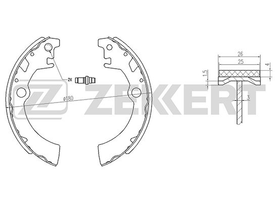 

Комплект тормозных колодок ZEKKERT BK-4102