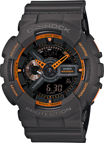 фото Японские наручные часы casio g-shock ga-110ts-1a4 с хронографом