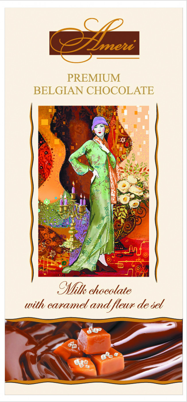 

Шоколад Ameri Milk Chocolate with Caramel and Fleur de Sel 31% Cocoa 100 г