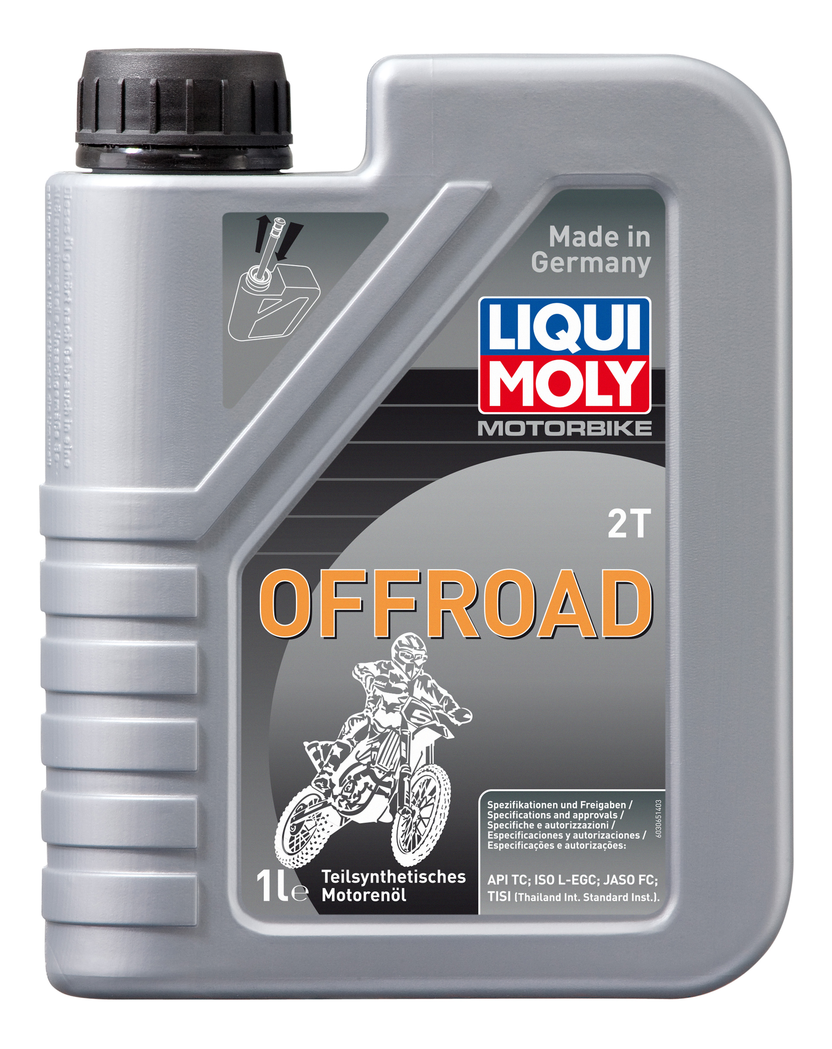 фото Полусинтетическое моторное масло для 2-тактных мотоциклов motorbike 2t offroad liqui moly