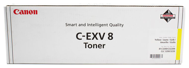

Тонер для лазерного принтера Canon C-EXV8 желтый, оригинал, C-EXV8