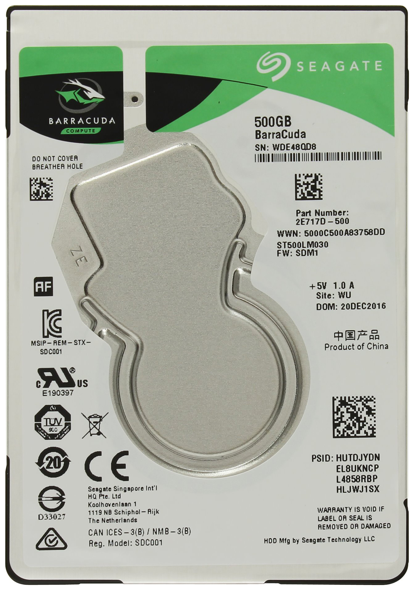 фото Внутренний жесткий диск seagate mobile hdd st500lm030 500gb (st500lm030)