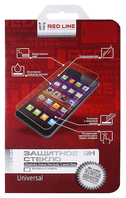

Защитное стекло RED LINE универсальное для дисплеев 5.3", уТ000006691