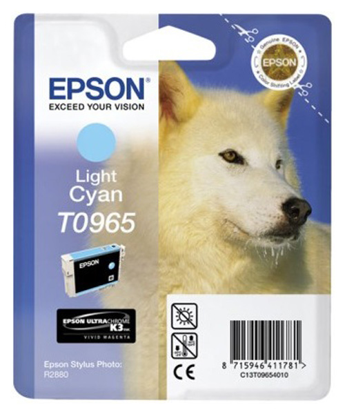 Картридж для струйного принтера Epson C13T09654010, светло-голубой, оригинал