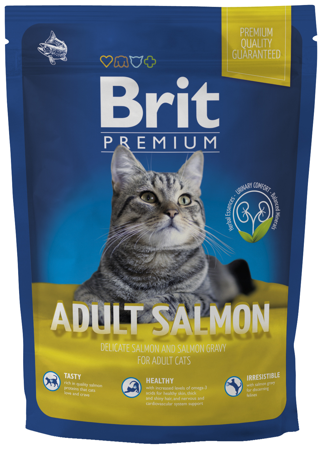 фото Сухой корм для кошек brit premium adult salmon, лосось, 0,8кг