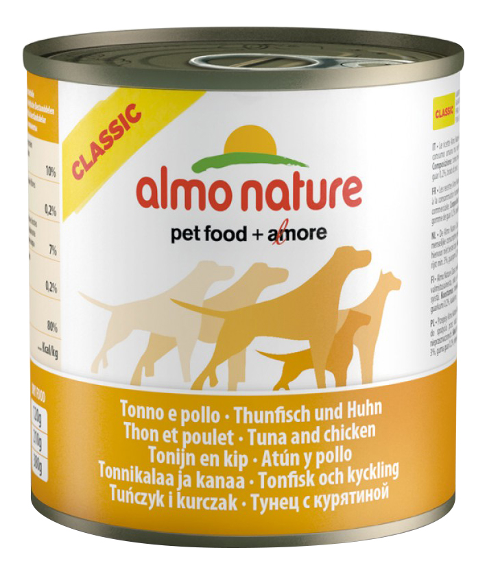 фото Консервы для собак almo nature classic, тунец, курица, 290г