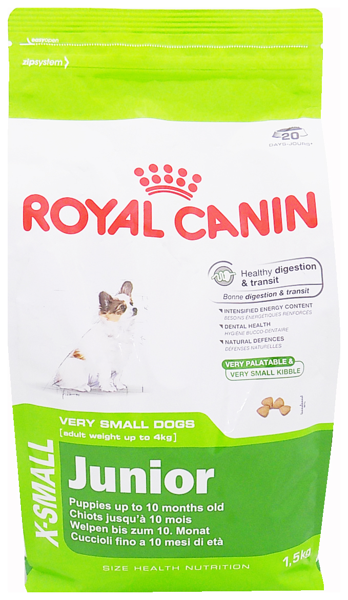 фото Сухой корм для щенков royal canin junior x - small, птица, 1.5кг