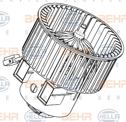 Двигатель моторчика печки Hella 8EW 351 040-27