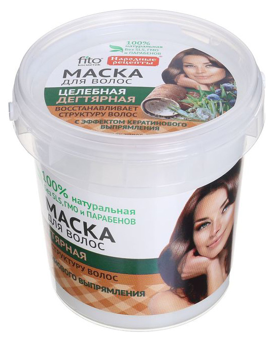 Маска для волос Фитокосметик Целебная дегтярная 155 мл мануфактура натуральной косметики и мыла живица маска для волос восстанавливающая 150