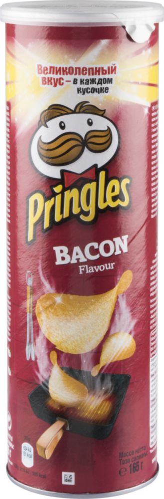 

Картофельные чипсы Pringles со вкусом бекона 165 г