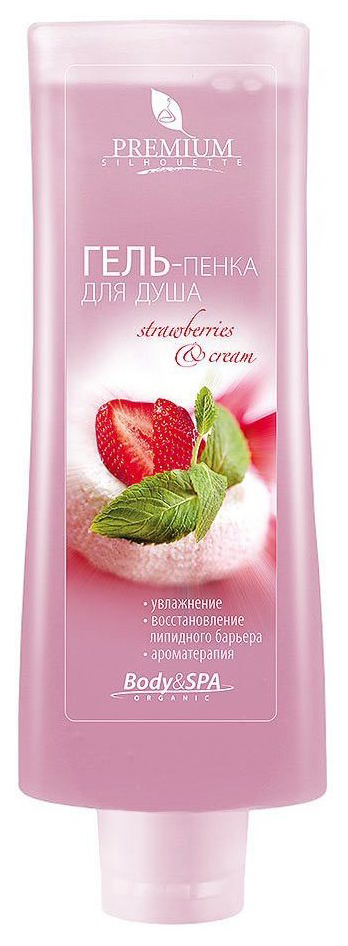 фото Гель для душа premium strawberry cream 200 мл