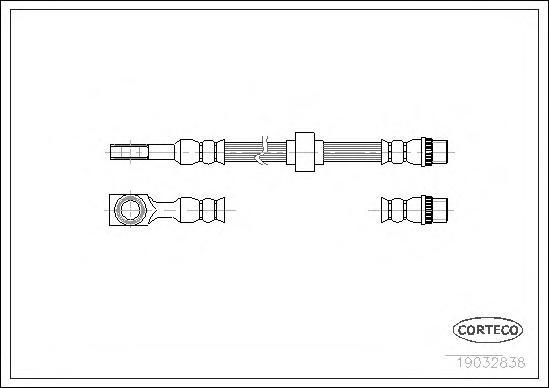 фото Шланг тормозной системы corteco 19032838