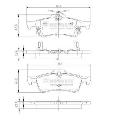 

Тормозные колодки NIPPARTS дисковые N3612036