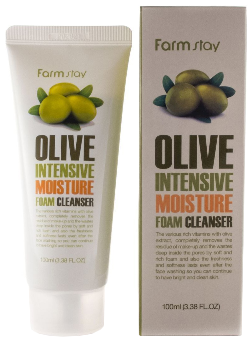 Пенка для умывания FarmStay Olive Intensive с экстрактом оливы, увлажняющая, 100 мл